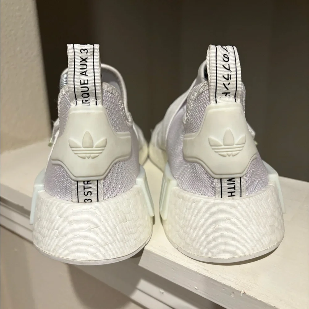 Size 9 - adidas NMD_R1 White Almost Lime W Women Sneakers GW5699 - Picture 6 of 9